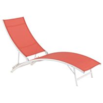 Bain de soleil Caro 164x55x92cm brique - INVENTIV