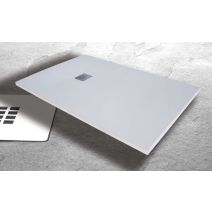 Receveur extra plat Mia 140x90x3cm Blanc Texture ardoise - INVENTIV