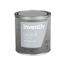 Peinture Laque Glycéro Gris zinc n°4 Satin 0,5L - INVENTIV