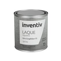 Peinture Laque Glycéro Gris graphite n°5 Satin 0,5L - INVENTIV