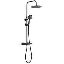 Combiné Douche de tête Ø25cm + Douchette Loma Noir - INVENTIV