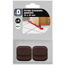 Patin glisseur marron 35x24 - B RESIST