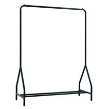 Portant simple 2 barres métal noir H.150x116x45cm - INVENTIV