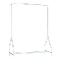 Portant simple 2 barres métal blanc H.150x116x45cm - INVENTIV