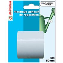 Ruban adhésif PVC de réparation blanc 5mx50mm - B RESIST