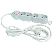 Multiprise 4 Prises 16A 3m Blanc - INVENTIV