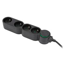 Multiprise 4 Prises 16A 3m Noir - INVENTIV