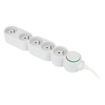 Multiprise 5 Prises 16A 1,5m Blanc - INVENTIV