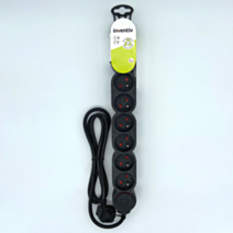 Multiprise 8 Prises 16A 1,5m Noir - INVENTIV