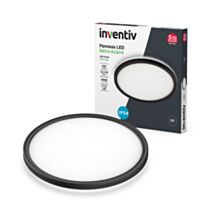 Panneau LED rétro-éclairé 950Lm 13,5W Ø29,3cm noir - INVENTIV
