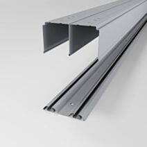 Kit rails haut et bas pour porte de placard Gris mat 120cm - INVENTIV