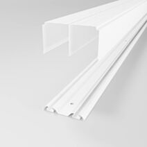 Kit rails haut et bas pour porte de placard Blanc 180cm - INVENTIV