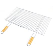 Grille Barbecue découpable 70x40cm manche bambou - INVENTIV