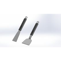 Spatule + grattoir soft touch pour plancha - INVENTIV