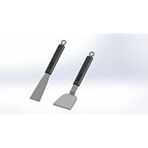 Spatule + grattoir soft touch pour plancha - INVENTIV