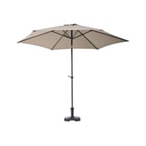 Parasol droit Solia Ø3m Taupe - INVENTIV