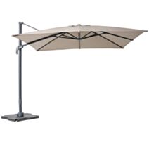 Parasol déporté Solix 3x3m Taupe - INVENTIV