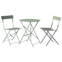 Salon de jardin Peps Acier Vert Cactus 60x60x74cm - INVENTIV