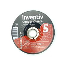 5 Disques Métal/Inox 115x1,6mm - INVENTIV