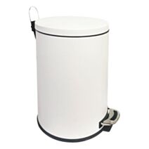 Poubelle salle de bain à pédale Saturne blanc brillant 3L - INVENTIV
