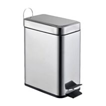 Poubelle salle de bain à pédale Mercure chromé 5L - INVENTIV