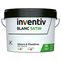 Peinture Séjours & Chambres Blanc satin 10L  - INVENTIV