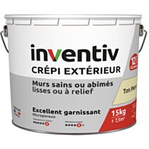 Crépi extérieur professionnel ton pierre 15kg - INVENTIV