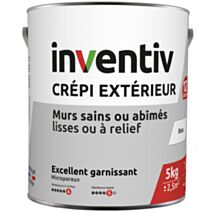 Crépi extérieur professionnel blanc 5kg - INVENTIV