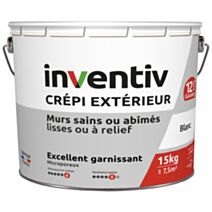 Crépi extérieur professionnel blanc 15kg - INVENTIV