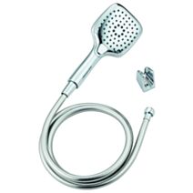 Duo douchette + support Doda chromé 3 jets 1,5m PVC - INVENTIV