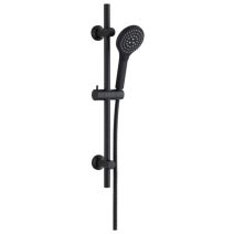 Trio Noa noir mat 3 jets 1,5m PVC - INVENTIV