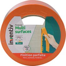 Ruban de masquage Multisurfaces Finition parfaites 50mx36mm - INVENTIV