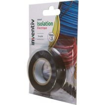 Ruban d'isolation électrique noir 10mx15mm - INVENTIV