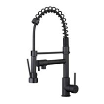 Mitigeur évier à douchette noir mat 46,7cm type professionnel - INVENTIV