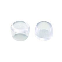 Set de 4 patins enveloppants Ø22 mm plastique transparent - INVENTIV