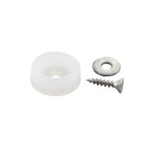 Set de 4 patins à visser Ø25 mm plastique transparent - INVENTIV