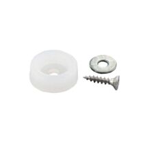 Set de 4 patins à visser Ø25 mm plastique transparent - INVENTIV