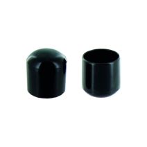 Set de 8 patins enveloppants Ø14 mm plastique noir - INVENTIV