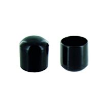 Set de 4 patins enveloppants Ø22 mm plastique noir - INVENTIV