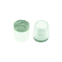 Set de 4 patins enveloppants Ø20 mm plastique/feutre - INVENTIV