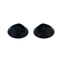 Set de 4 patins à clipser Ø28 mm plastique noir - INVENTIV