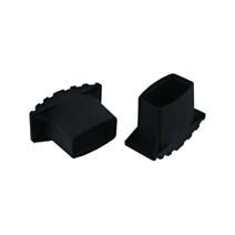 Set de 2 patins escabeau 50 x 24 mm caoutchouc noir - INVENTIV