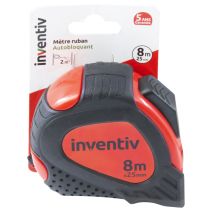 Mètre ruban bi-matière 8m x 25 mm - INVENTIV