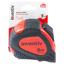 Mètre ruban bi-matière 8m x 25 mm - INVENTIV