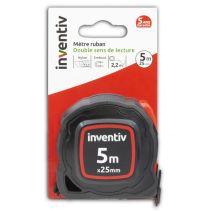 Mètre ruban Premium bi-matière 5m x 25 mm - INVENTIV