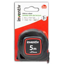 Mètre ruban Premium bi-matière 5m x 25 mm - INVENTIV