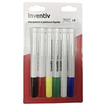 6 marqueurs peinture liquide - INVENTIV