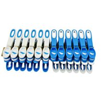 24 Pinces à linge anti-marque blanc/bleu - INVENTIV