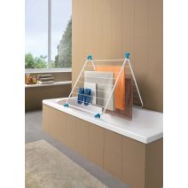 Séchoir à poser baignoire 10m blanc/bleu - INVENTIV