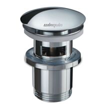 Bonde laiton design Quick-clac avec trop plein et corps de bonde court - INVENTIV